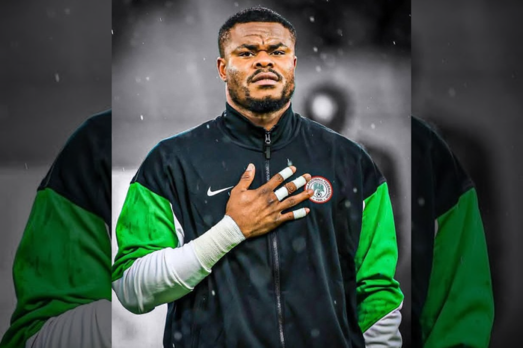 Stanley Nwabali lining up as Nigeria's goalkeeper