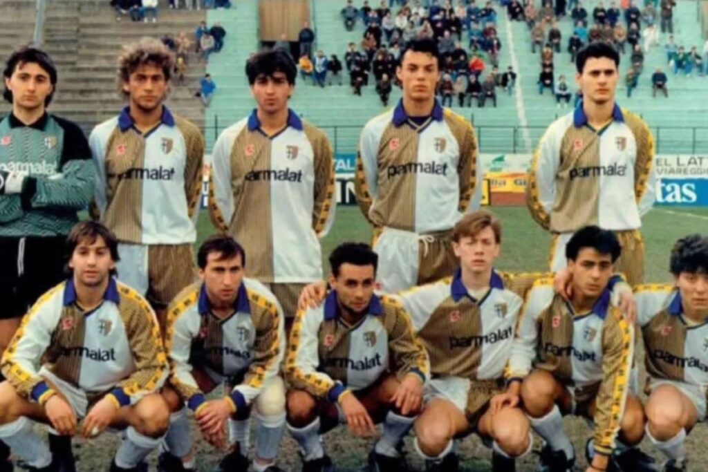 Italian team Parma FC at the Viareggio Cup in 1988