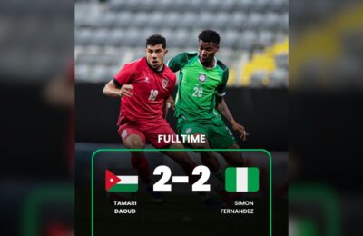 Jordan 2 – 2 Nigeria: Fernandez Scores On First Full Debut, Nigerians Rue What Could Have Been