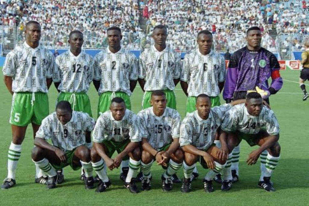 The Super Eagles suqad of 1994 at the World Cup