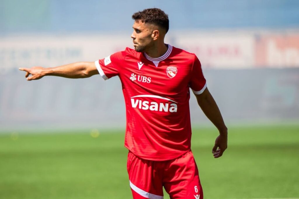 Leonardo Bertone was crucial for Thun in the heart of midfield.