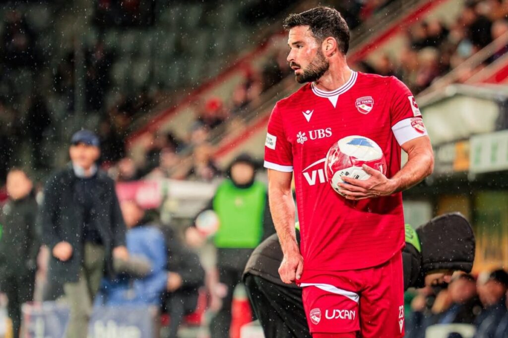 Club captain Marco Burki was a defensive pillar for the Swiss side.